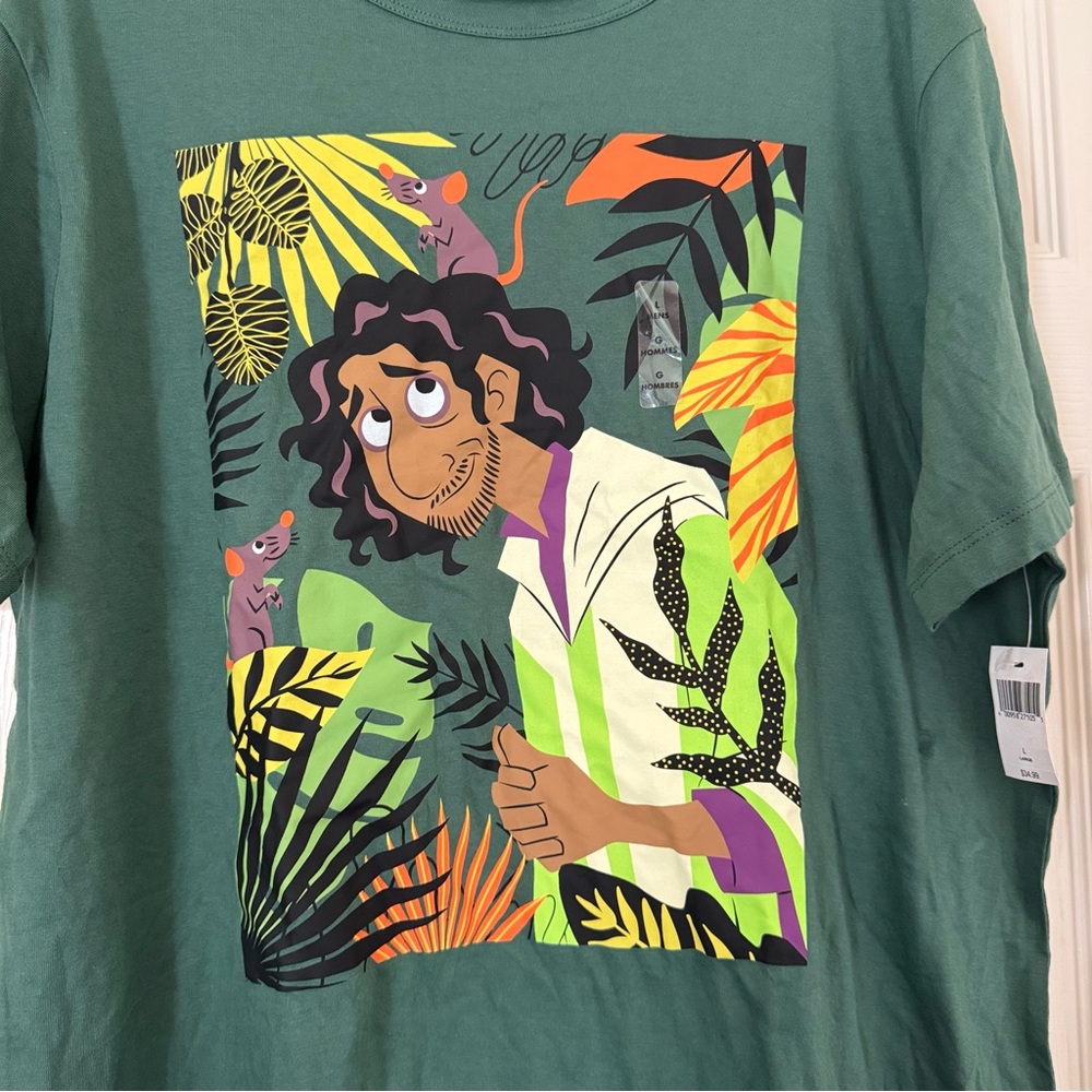 NEW Disney Shirt Adult Large L Green Encanto Bruno Rats Parks Mens NWT
